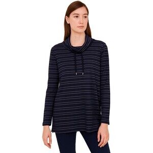 Laura Scott Sport Sweatshirt Womens XXL Blue Funnel Neck Travel Casual Modest